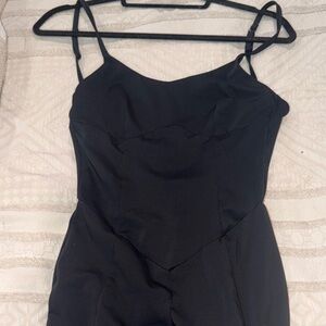 Forever 21 Black Sleeveless Spaghetti-Strap Jumpsuit